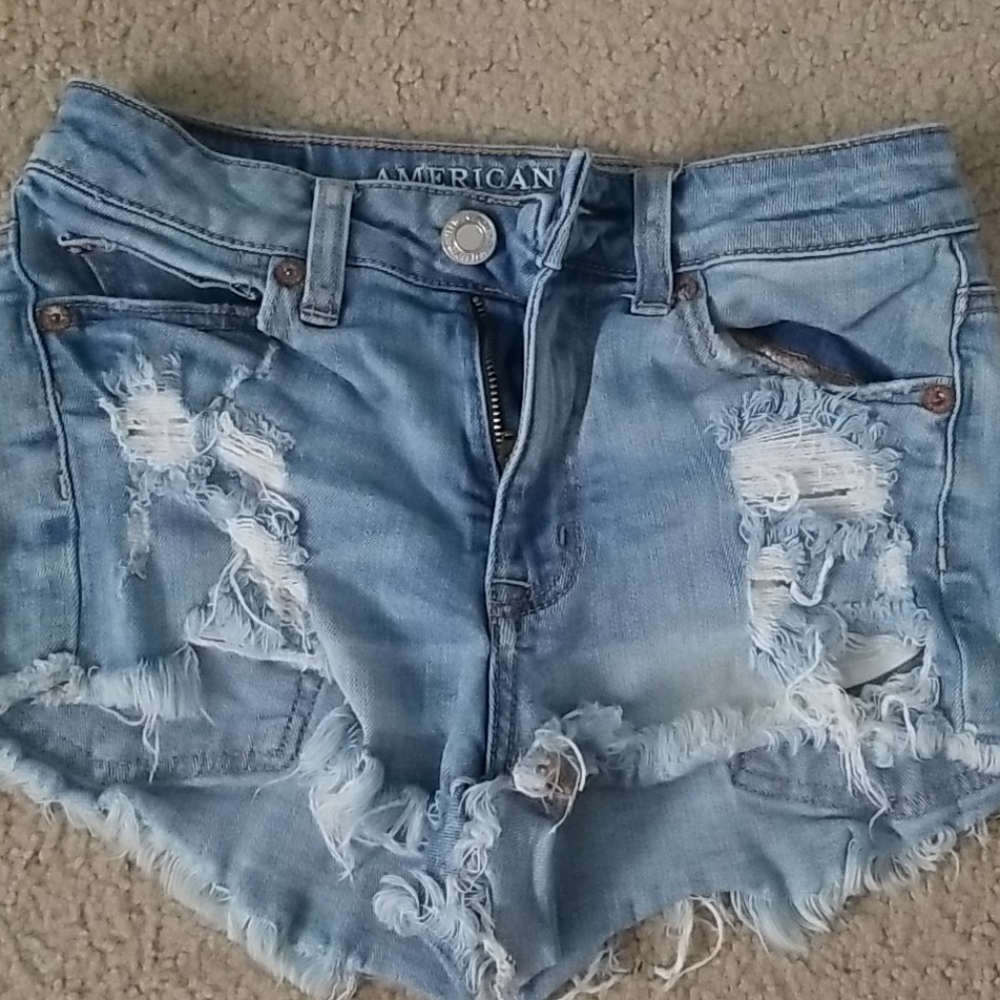 American Eagle Ripped Jean Shorts